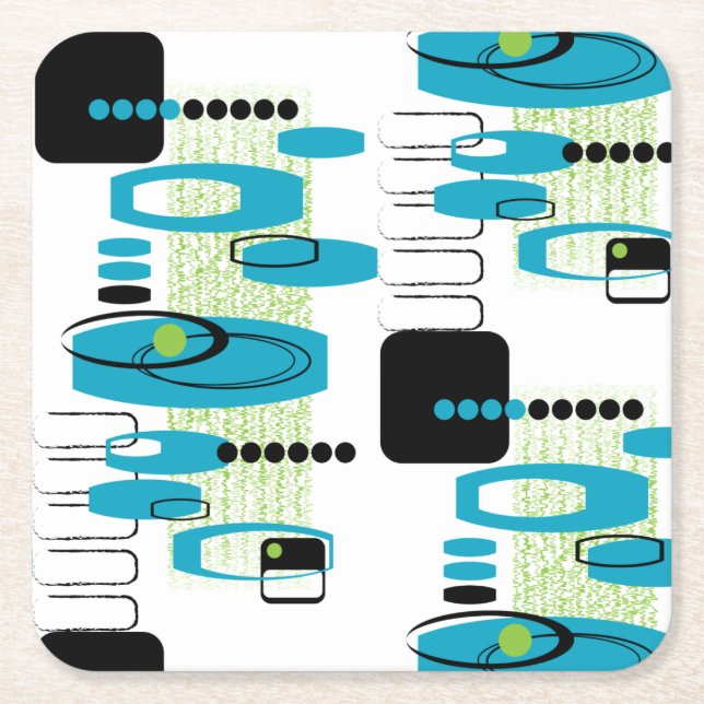 So Hip A Go-Go Napkins Square Paper Coaster (Front)