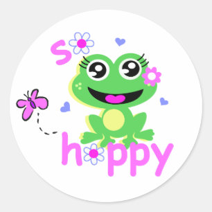 so hoppy frog screen.ai classic round sticker