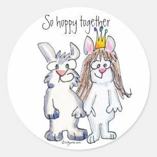 So Hoppy Together -Cartoon Rabbit Sticker