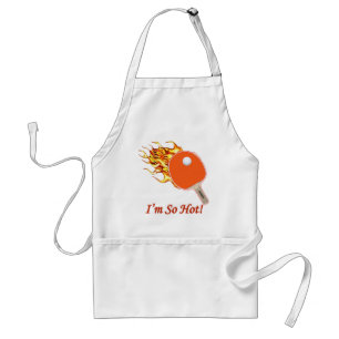 So Hot Flaming Ping Pong Standard Apron