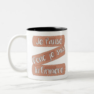 SO I'M A NURSE - Word Games Two-Tone Coffee Mug