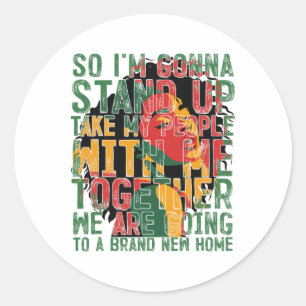 So I'm Gonna Stand Up Shirt Black History Month Ju Classic Round Sticker