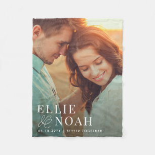 So In Love Personalized Couple Photo Blanket
