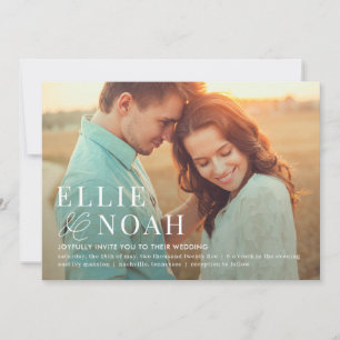 So In Love Simple Modern Photo Wedding Invitation