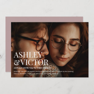 So In Love Simple Modern Photo Wedding Invitation
