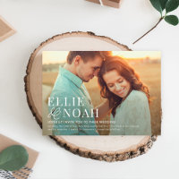 So In Love Simple Modern Photo Wedding Invitation