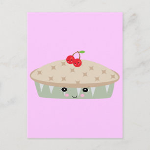 so kawaii cherry pie postcard