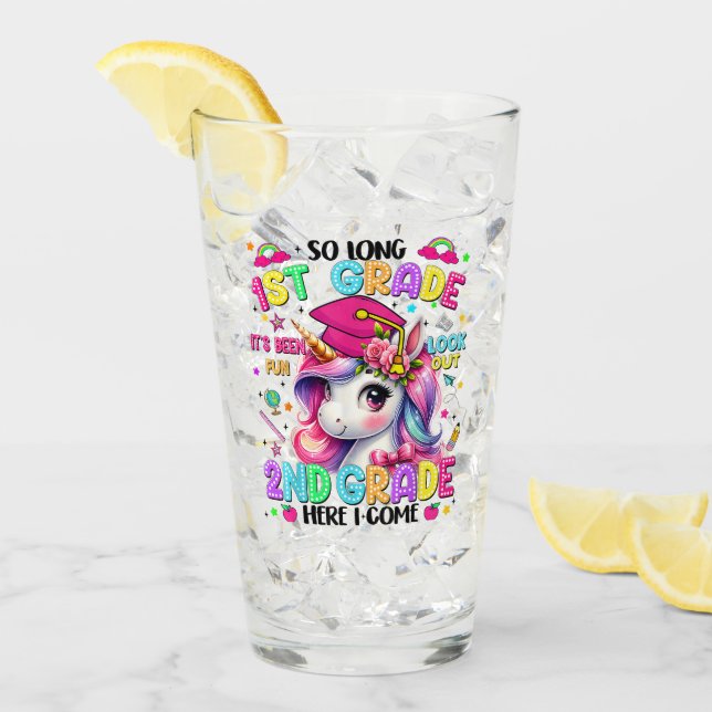 So Long 1st Grade 2nd Grade Here I Come Glass (Front Ice)