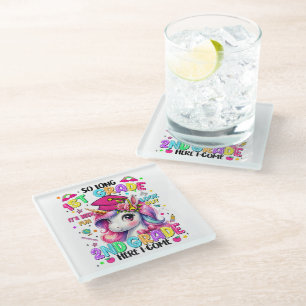 So Long 1st Grade 2nd Grade Here I Come Glass Coaster