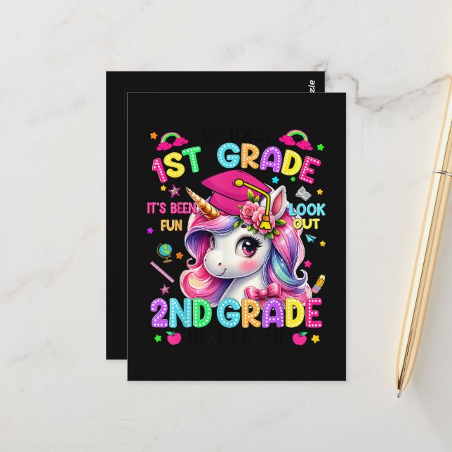 So Long 1st Grade 2nd Grade Here I Come Postcard (Front/Back In Situ)