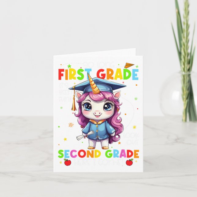 So Long 1st Grade Graduation Last Day Of School  Card (Front)