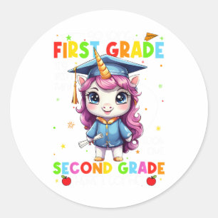 So Long 1st Grade Graduation Last Day Of School Classic Round Sticker