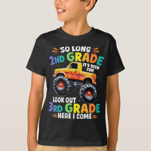 So Long 2nd Grade Graduation Monster Truck T-Shirt
