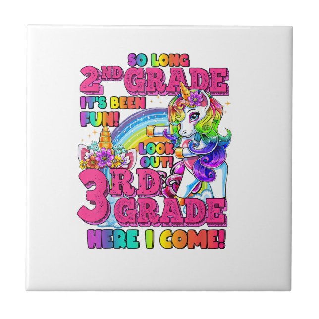 So long 2nd grade it's been fun 2nd grade Nailed I Ceramic Tile (Front)