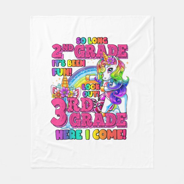 So long 2nd grade it's been fun 2nd grade Nailed I Fleece Blanket (Front)