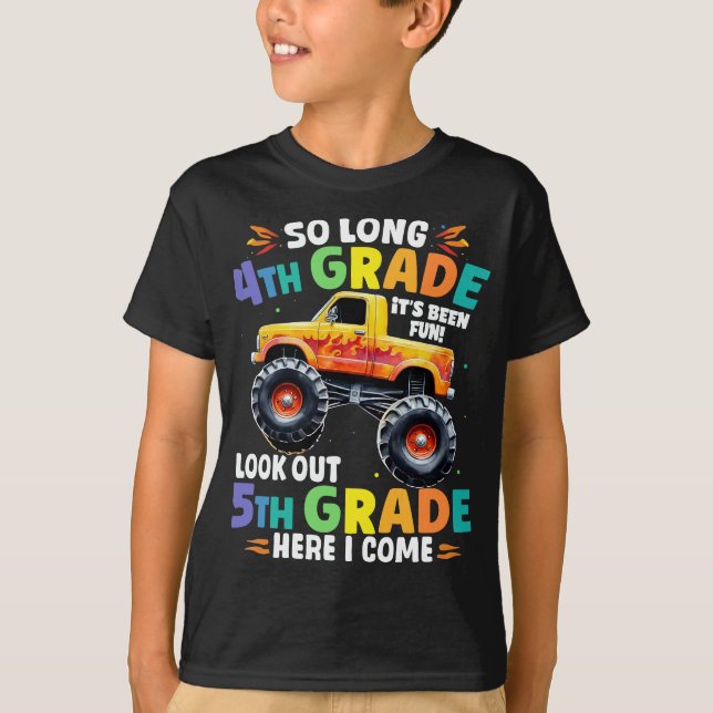  So Long 3rd Grade Graduation Monster Truck  T-Shirt (Front)