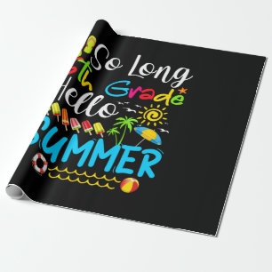 So Long 5th Grade Hello Summer Last Day Of School. Wrapping Paper