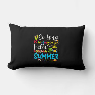 So Long Kindergarten Grade Hello Summer Lumbar Cushion