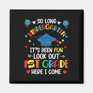 So Long Kindergarten Graduation 1st Grade Kids Boy Magnet
