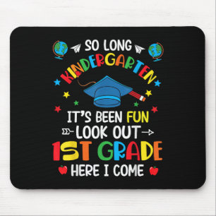 So Long Kindergarten Graduation 1st Grade Kids Boy Mouse Pad