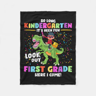 So Long Kindergarten Graduation Cl 2023 Dinosaur K Fleece Blanket