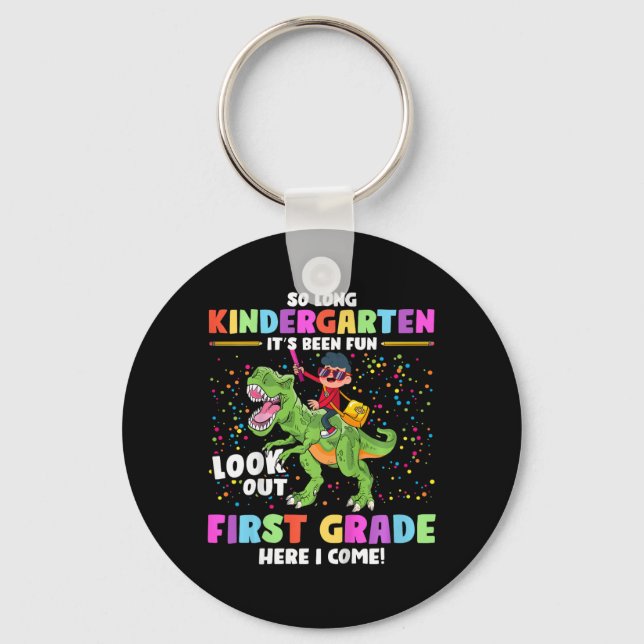 So Long Kindergarten Graduation Cl 2023 Dinosaur K Key Ring (Front)