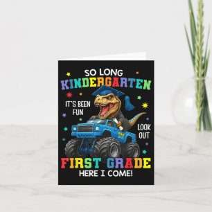 So Long Kindergarten Graduation Cl 2025 Dinosaur K Card