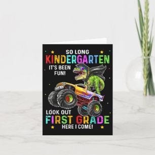 So Long Kindergarten Graduation Cl Of 2025 Dinosau Card