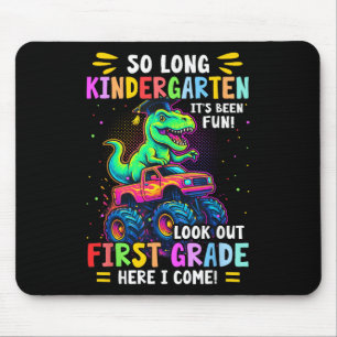 So Long Kindergarten Graduation Monster Truck Dino Mouse Pad