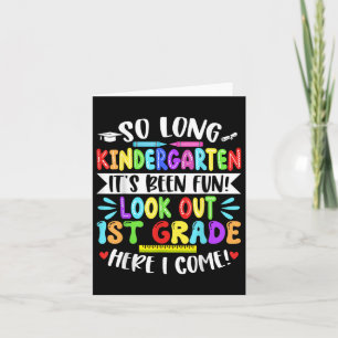 So Long Kindergarten Happy Last Day Of School Grad Card