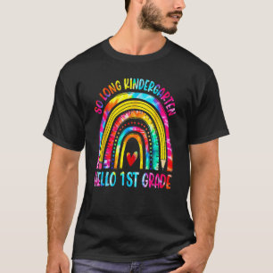 So Long Kindergarten Hello 1st Grade Black Girl Ti T-Shirt