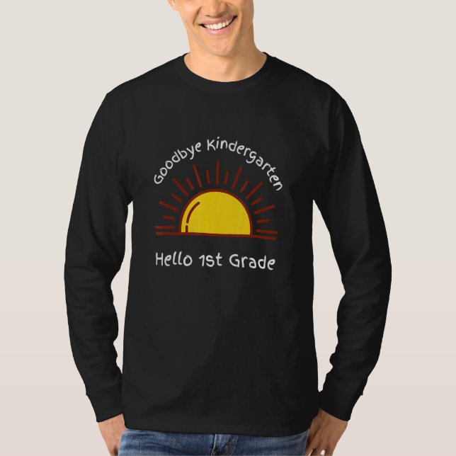 So Long Kindergarten Hello Summer Sun Teacher Stud T-Shirt (Front)