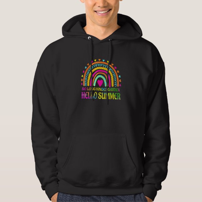 SO LONG KINDERGARTEN HELLO SUMMER Teacher Student  Hoodie (Front)