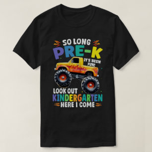 So Long Pre-K Graduation Monster Truck T-Shirt