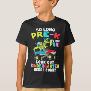 So Long Pre-k Graduation T Rex Dinosaur Class Of 2 T-Shirt