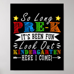So Long Pre-k Preschool Graduation Kindergarten He Poster