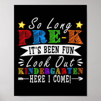 So Long Pre-k Preschool Graduation Kindergarten He Poster