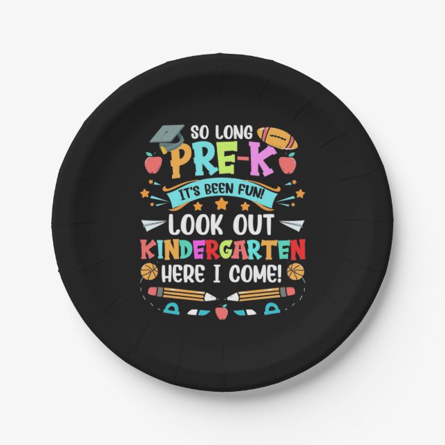 So Long Pre Kindergarten Teacher Paper Plate (Front)
