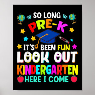 So Long Prek Graduation Graduate Teacher Kid Boy G Poster