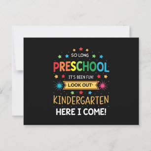 So Long Preschool Graduation Graduate Teacher Kid  Postcard