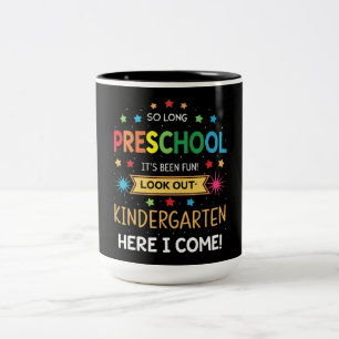 So Long Preschool Graduation Graduate Teacher Kid Two-Tone Coffee Mug
