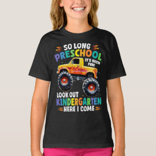 So Long Preschool Graduation Monster Truck T-Shirt