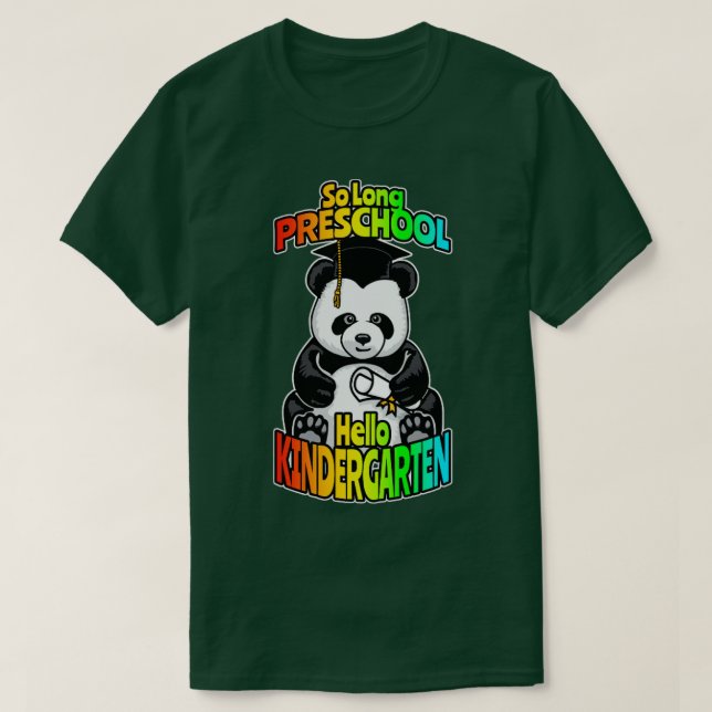 So Long Preschool Hello Kindergarten Funny Happy P T-Shirt (Design Front)