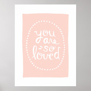 So Loved Children's Art Print - Pink