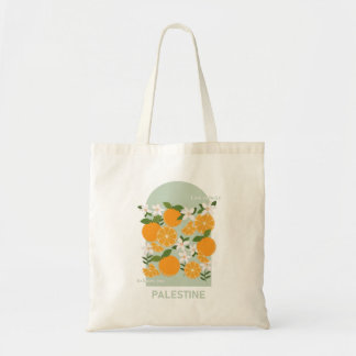 So lucky - Palestine, colorful tote with oranges