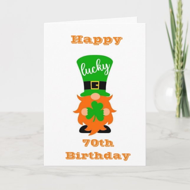 SO "LUCKY TO HAVE YOU" 70th BIRTHDAY Card (Front)
