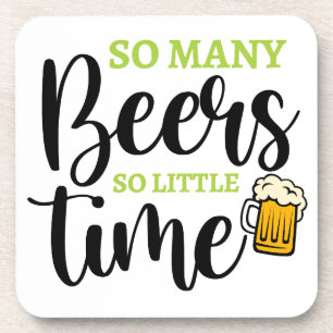 So Many Beers Coaster Set – Funny Beer Quote Bar C