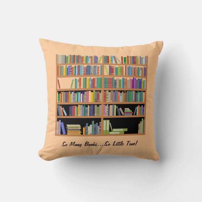 So Many Books (customisable) Cushion (Front)