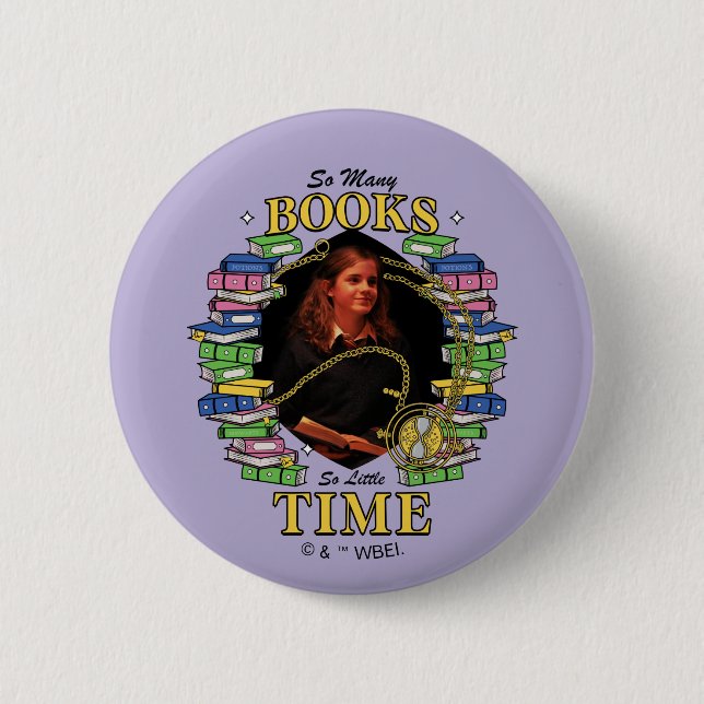 So Many Books, So Little Time 6 Cm Round Badge (Front)