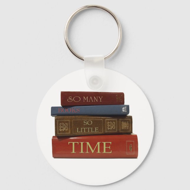 So Many Books So Little Time Key Ring (Front)